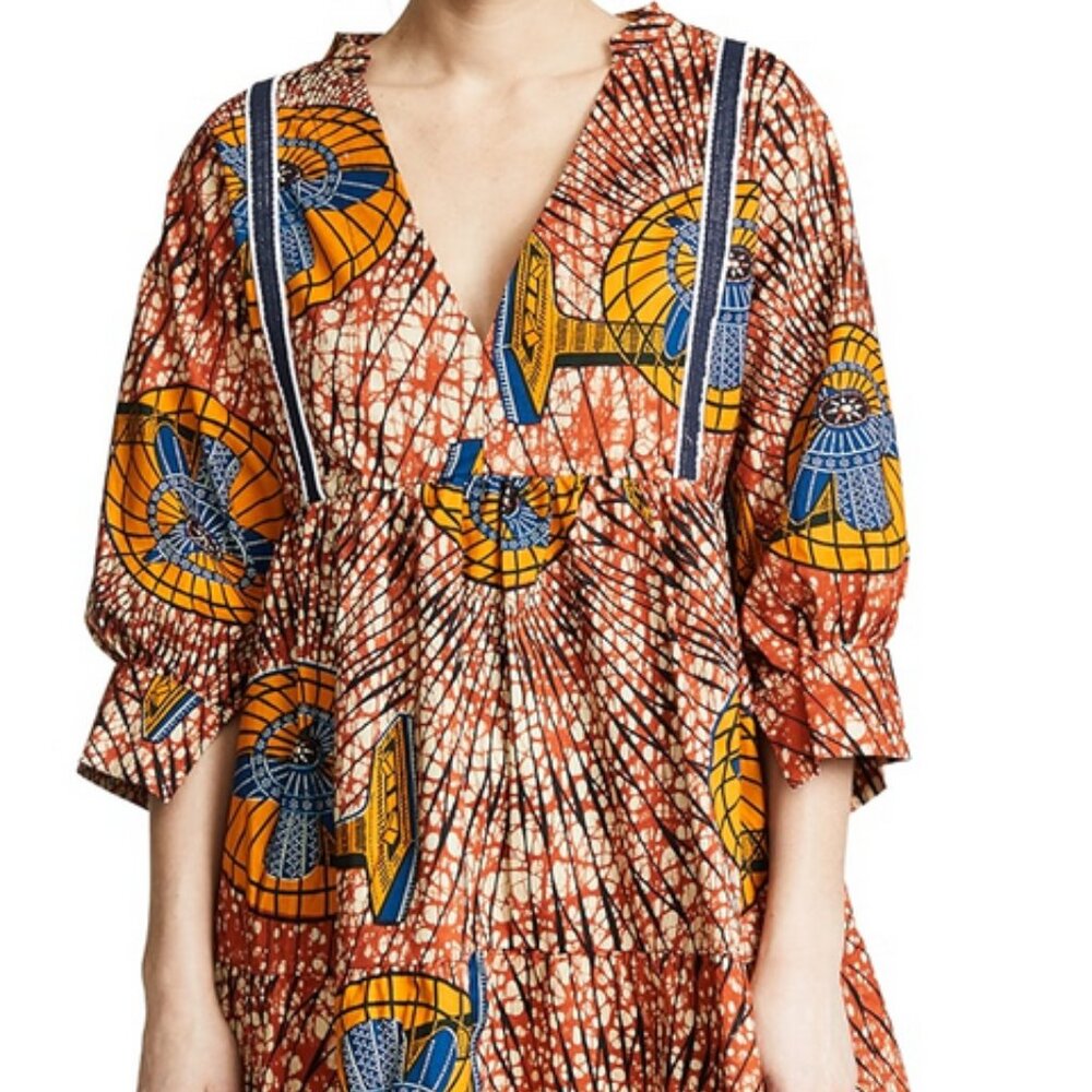 Maison Chateau Rouge, Mini Dress, African Print French Design, M, Perfect Cond